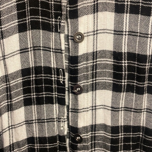 LULUS Black‎ & White Plaid Midi Button Down Cardigan - Picture 10 of 12